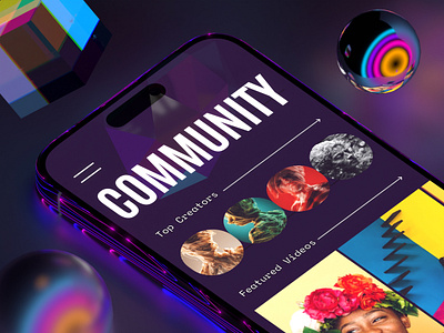 UGC Marketplace Mobile for Creators | Community Feed app creators ios iphone marketplace mobile mobile app designer mobile designer social app social feed ugc ui video app