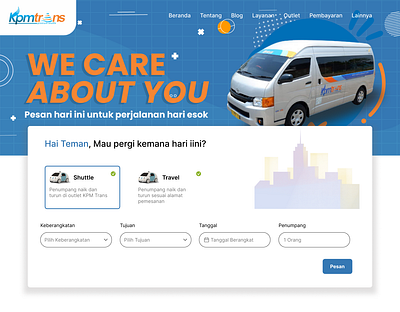 KPMTrans Redesign Website 3d animation branding graphic design indonesia logo motion graphics travel ui website