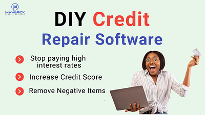 Do-It-Yourself Credit Repair Software advertisement branding credit credit repair design financing graphic design illustration infographics marketing promotion sales software ui vector