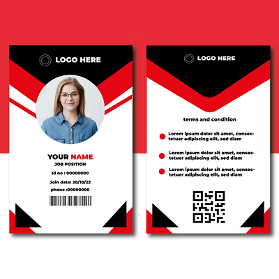 ID CARD DESIGN TEMPLATE graphic design motion graphics