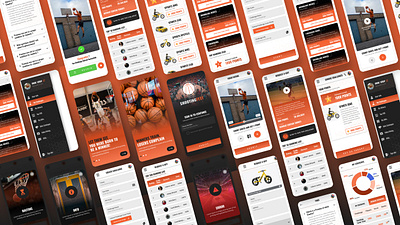 Basket Ball App UI app baskit branding design figma logo mobile app typography ui ux vector