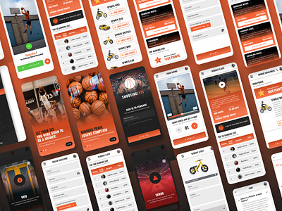 Basket Ball App UI app baskit branding design figma logo mobile app typography ui ux vector