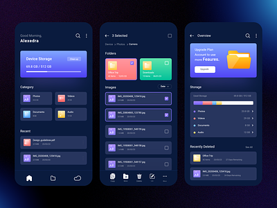 File Manager App UI Concept - Twintra android app app app design app store app ui kit branding case study design file manager app file manager app design illustration ios ios app iosapp new file manager app ui ui design uiux