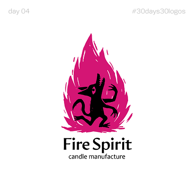 Fire Spirit - candle manufacture candle fire logo pink spirit