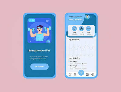 UI design for a mobile app / Track your daily activity app bangladesh branding community design figma health mobile ui