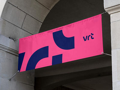 Rebranding VRT banner bash brand branding design flemish logo network radio rebrand television vrt