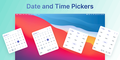 Date and Time Pickers [Free Figma File] calendar community date figma picker time