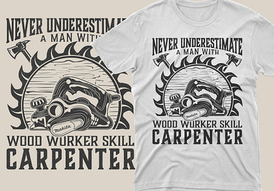 T-Shirt Design carpenter illustration minimalist t shirt design t shirt t shirt design typography tshirt design typography