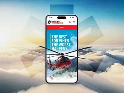 Thames Valley Air Ambulance air ambulance ambulance charity design system donate emergency helicopter mobile ui volunteer web design website