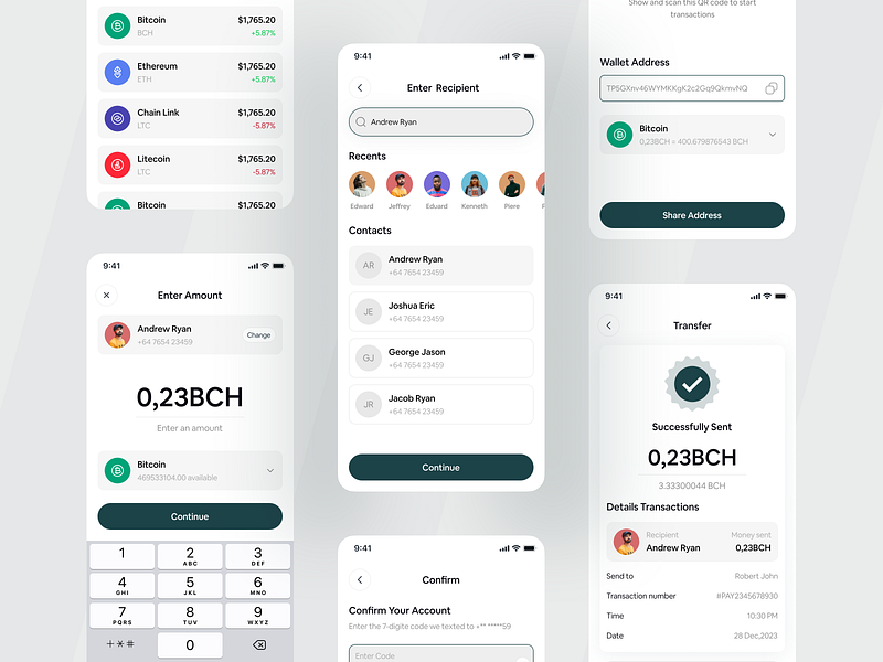 Cryptocurrency App app design blockchainpayments contactlesstransactions cryptoconvenience cryptocurrencyapp cryptocurrencycontact cryptotransfers design digitalpayments easymoney effortlesscrypto financerevolution fintechinnovation instanttransfers saas seamlessfinance securetransactions sendcrypto ui uiux