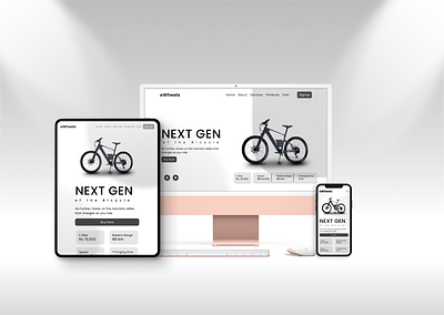 UI UX Design for eBicycle Website bicycle design ebike figma framer graphic design landingpage nextgen ui ux webflow website websitedesign