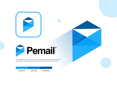 Pemail abstract app application branding creative creative logo design email graphic design logo logo design logo designer mail logo modern modern logo p email logo p letter p logo p mail logo ui
