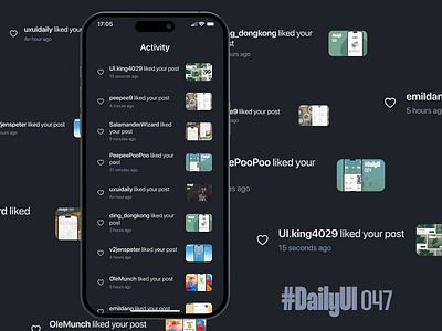 #DailyUI 047 - Activity Feed 047 47 acitivity activity feed app comments daily ui dailyui dailyui047 dailyui47 design figma instagram likes notifications ui