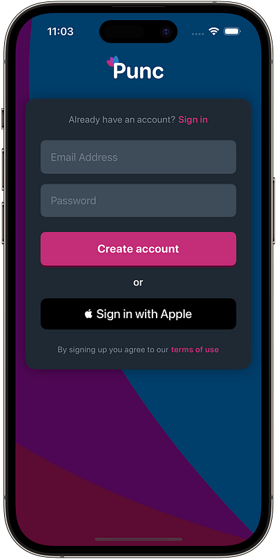 Daily UI #001 - Sign up form app dailyui ios