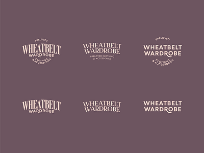 Wheatbelt Wardrobe Concepts badge branding clothing fashion graphic design logo wheatbelt wordmark