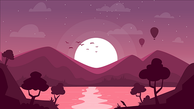 Landscape illustration vector