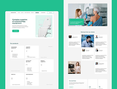 Website - Medical Equipment equipment landing page medical medical equipment ui ui design ux ux design website