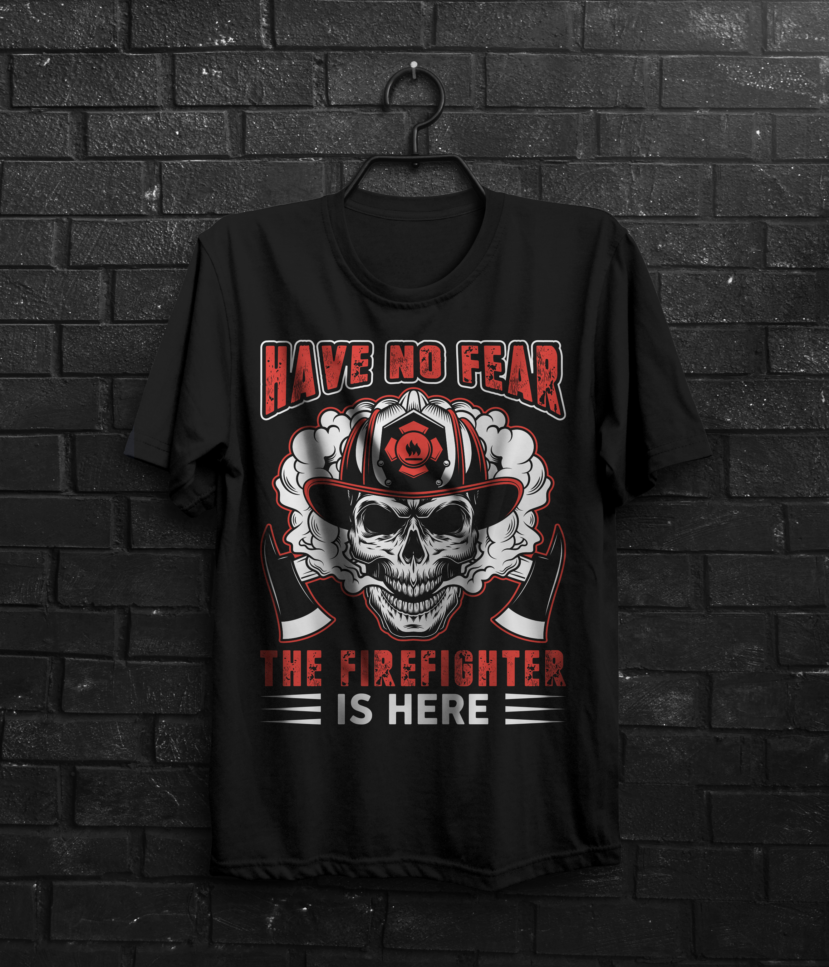 Firefighter T-shirt Design 3d animation best complex custom dangerous design designer designs firefighter graphic graphic design ideas illustration shirts skull smoke t shirt vector art