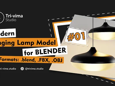 Modern Hanging Lamp Model 01 for Blender digitaldesign