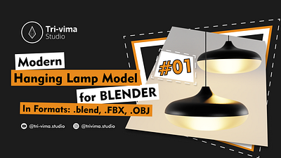 Modern Hanging Lamp Model 01 for Blender digitaldesign