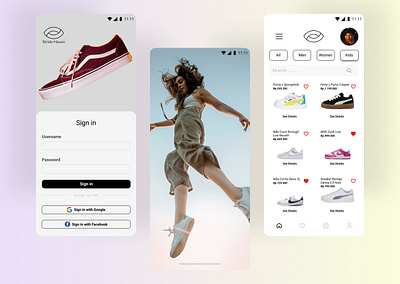 Shoes Store Mobile Apps branding design home page landing page login page logo mobile mobile apps new shoes shoes store store typography ui ui design uiux ux