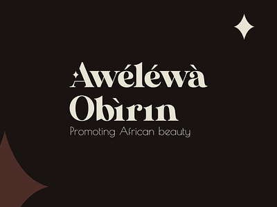 Brand Design for Awelewa Obirin africa branding design graphic design illustration logo typography