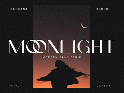 Moonlight - Modern Sans Serif alternative brand branding design elegant font graphic design illustration light logo logotype modern moon moonlight sans serif type typeface typography vector