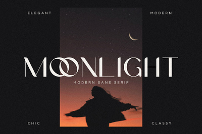 Moonlight - Modern Sans Serif alternative brand branding design elegant font graphic design illustration light logo logotype modern moon moonlight sans serif type typeface typography vector