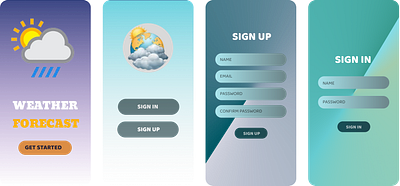 Weather Sign in And Sign Up page animation ui