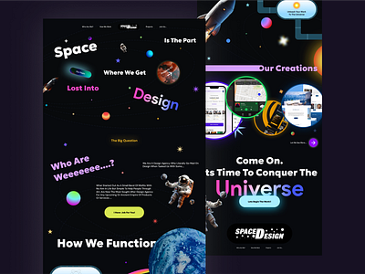 Design Agency - Landing Page agengy black blue design landing page space ui website design