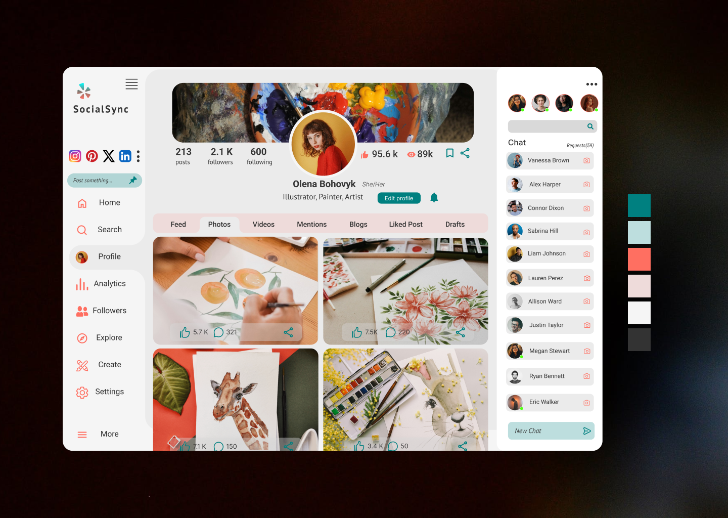#Daily UI Day 006 | User Profile UI challenge dailyui social media ui user profile ux website