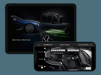 Bentley Mulliner Visualizer bentley car carapp custom design ipad ipadapp modify product design uiux design ux visualiser