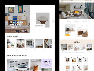 Sedona Shop Furniture Decor eCommerce clean creative minimal modern template ui