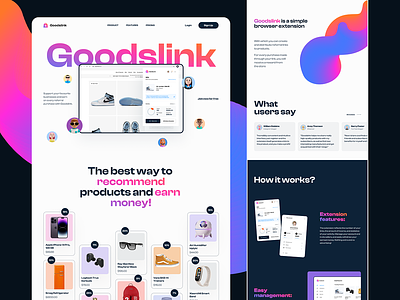 Goodshlink- Ecommerce website design ecommerce ecommerce landing page ecommerce website figma design figma ecommerce website figma website landing page modern ecommerce website trendy ecommerce website ui uiux design web design website design