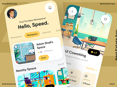 Real Estate App apartment booking app app app design app ui booking app house house booking app real estate real estate app ui ux workspace booking