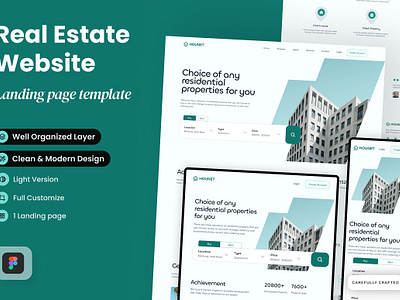 Real Estate Website Landing Page banner business concept design home house illustration landing page property real estate real estate app real estate application real estate landing page real estate web real estate website real estate website landing page template web website