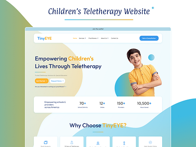 Children's Teletherapy Website 3d animation branding children design graphic design illustration logo motion graphics teletherapy ui web