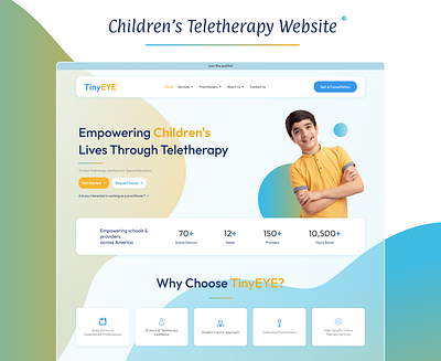 Children's Teletherapy Website 3d animation branding children design graphic design illustration logo motion graphics teletherapy ui web