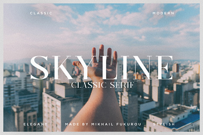 Skyline - Classic Serif brand branding classic design elegant font graphic design line logo logotype modern sans serif sky skyline stylish trend type typeface typography