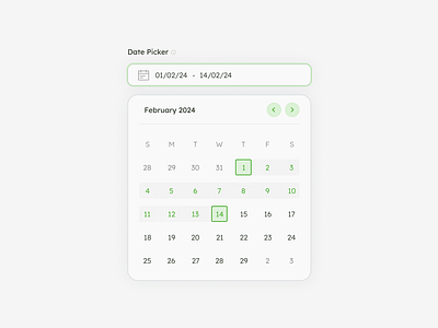 UI - Date picker graphic design ui