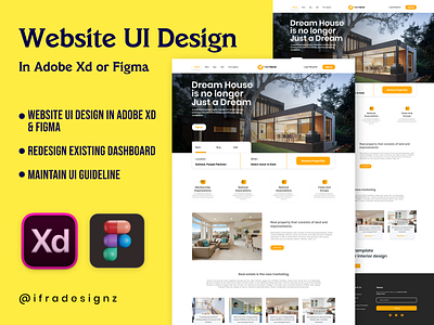 Real Estate Website UI Design branding graphic design real estate real estate ui design real estate website design ui ui design website website ui design