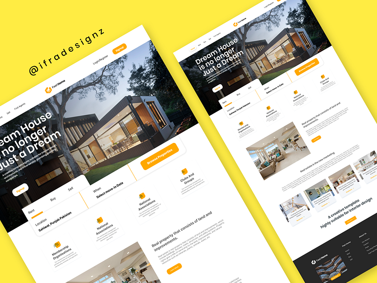 Real Estate Website UI Design by Ifra Designz on Dribbble