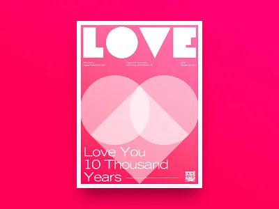 LOVE 2024 branding color design fashion festival geometry graphic design happy heart illustration love poster valentines day