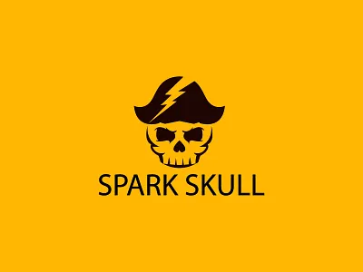 Skull logo design. beat logo brand identity branding design graphic design logo skull skull logo spark spark logo vector