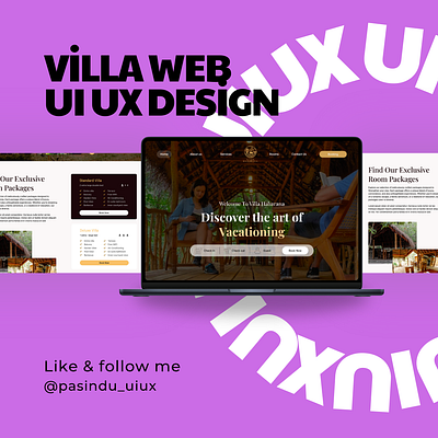 Villa Web Design | UI/UX app branding design illustration ui user interface ux villa web web design