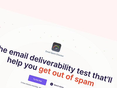 Email Spam Checker animation crm deliverability landing page mail spam ui web webdesign