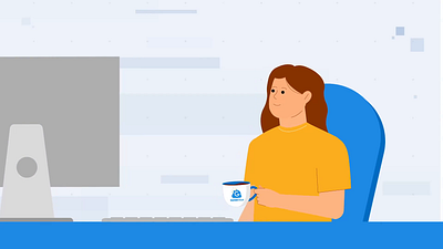 Work with Ease! animation branding cloud coffee design design inspiration easy explainer video file sharing flat design fresh design icloud illustration inspiration morning motiongraphics notifications ui uxdesign work
