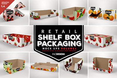 Retail Shelf Box Packaging Mockups1 boxes case packaging corrugated customize hood kraft mocku mockup customize packaging paper boxes perforated retail retail ready shelf shelf box shelf packaging shelf ready tray wholesale