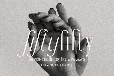Fifty Fifty Serif Font with Italics branding chic classy clean cosmetics curvy designer fashion font italics minimal modern modern font regular serif smooth typeface