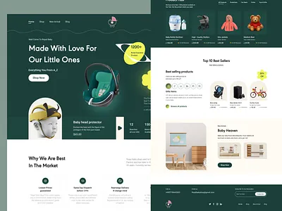 Royal Baby shop branding graphic design landing page design ui ui ux web design